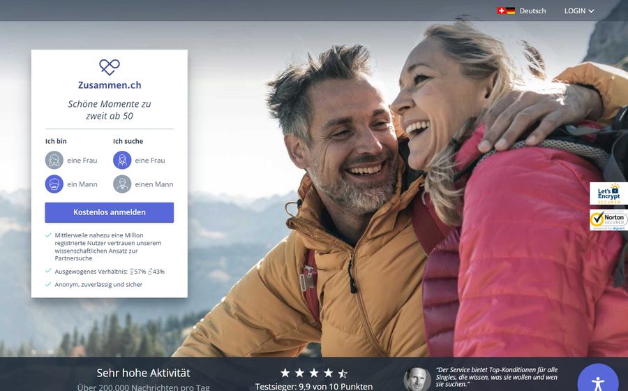 Startseite von Zusammen.ch